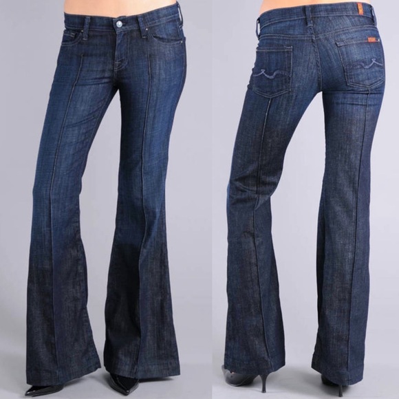 For All Mankind Jeans Super Flare Pintuck Mercer! NWT!
